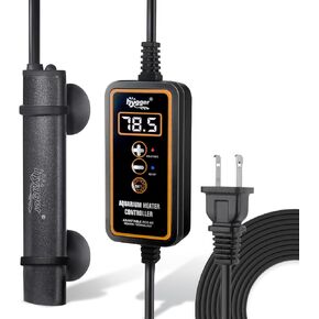 hygger Mini Submersible Aquarium Heater, Turtle and Betta Fish Tank Heater with Digital Display External Controller Freshwater