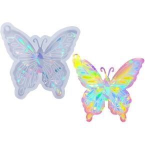 1pcs قالب الفراشة السيليكون ، راتنجات ثلاثية الأبعاد قالب مفتاح القالب DIY الراتينج صب المجوهرات مستلزمات مجوهرات القوالب (شفافة)