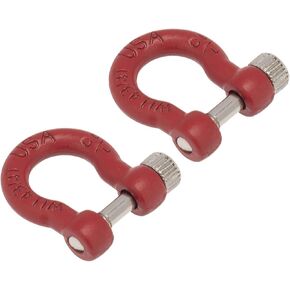 1:10 RC Tow Stackles D-Ring Trailer Buckles for 1/10 RC Rock Crawler SCX10 Tamiya CC01 TRX4 D90 D110 RC Car Truck Association (4 PCS Black)