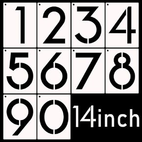 DXCYZ 8 بوصة عدد كبير من الإستنسل أكياس 0-9 رقم عنوان العناوين ، 10pcs قوالب رقم الطلاء البلاستيكية القابلة لإعادة الاستخدام لعلامات صندوق البريد ، الباب ، السيارات ، الشاحنات ، المنزل ، النافذة (8 ")