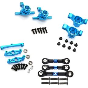 RC Metal TT-02 Group الأمامية والخلفية لتوجيه كأس التوجيه وقضيب ارتباط التوجيه مجموعة Tamiya TT02 1/10 على Road Touring Rally Racing Car Parts (Red)