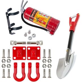RC Car Train Tow Hook Buckle+RC Fire Explianser+RC Accoration Decoration Accessories for 1/10 Crawler Car Axial SCX10 D90 D110 TRX4