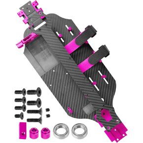 RC ألياف الكربون هيكل درع درع حارس ترقيات حماية الحرس جزء من 1/10 SLASH 4x4 4WD VXL ، لوحة حارس الهيكل الخلفي الأمامي ، الوردي