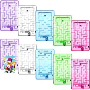 Zhanmai 10 PCS Plastic Card Maze Maze Maze Money Money Card Card Box الفكرية ذات الدبابيس الدبابي حامل النقد للشباب ، حفلات أعياد الميلاد ، تفضل لعبة المرح.