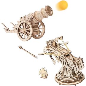 ألغاز ROKR 3D الخشبية للبالغين مجموعة الحزمة - Ballista Wooden Catapult Launcher STEM ألعاب Boys/Girls