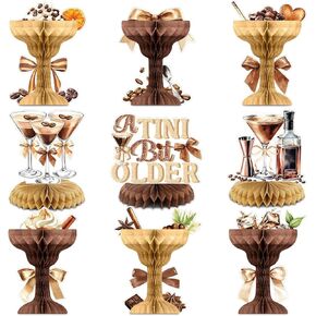 9 أجهزة كمبيوتر أقطار عيد ميلاد أقدم من Tini 3D Martini Glass الأشكال الزجاجية قرص العسل مركزية لإسبريسو مارتيني ذات طابع البكالوريوس دش الزفاف الزفاف الصغير