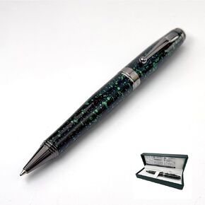 Monteverde USA Invincia Vega Ballpoint Pen - Starlight Green ، إنهاء مطلي متعدد الألوان ، أداة كتابة لافتة للنظر