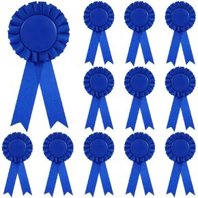 12 PCS Award Blank Award Robbon Rosette Ribbon Medals تجعل شرائط الفوز بالشرائط الخاصة بأشرطة Place Place Ribbons أشرطة شريفة للمدرسة الرياضية للمنافسة (Blue)