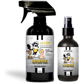 Urine Odor Eliminator Spray Completely & Safely Removes Cat Urine, Dog Pee, & Human Urine Odor Quickly from Carpet, Mattress, Hardwood Floor, & More - 2 16oz (WeeWee Fresh)