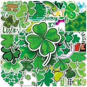 50 PCS St Patricks Day Stickers for Kids - ملصقات شاميروك و Lucky Four Luck Four ، والأيرلنديين Green St. Patrick's Party Party Favors Favors for Hights Box Diy Decorations Cards