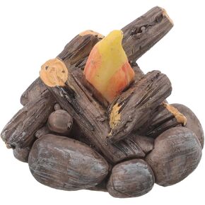 Vicasky Flames Miniature Fire Pit Mini Bonfire Decoration Dollhouse Miniature Fire Dollhouse Bonfire Fire Model Doct Decor