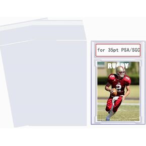 200 PCS Resealable Team Bags for PSA Card Holders 35PT, Fit Sleeves for Graded Card Holders, for PSA and SGC Sleeves(35pt)