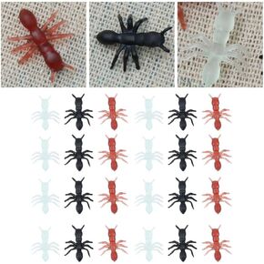 النمل المزيف البلاستيكي: 100pcs محاكاة الهالوين النمل مثيرة للاهتمام مزحة ألعاب الهالوين زخرفة الحفلات الدعائم واقعية محاكاة النكتة