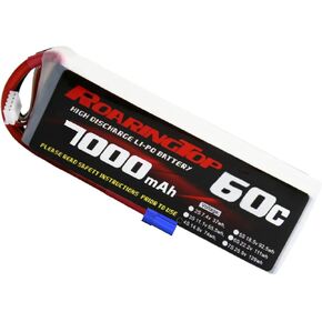 14.8V 60C 7000mAh 4S Lipo Battery with EC5 Plug for RC Airplane Quadcopter Drone Helicopter Boat RC Car Truck Racing Models