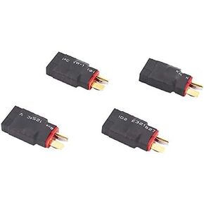 4pcs Compatible with TRX Female to T-Plug Male Adapter Connector Revo Brushless LiPO(BDHI-16)