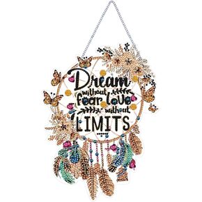 Tsruvyl DIY Diamond Art Painting Kit للبالغين Dreamcatcher ، معلقون شمس الصيادين الخاصة بالفنون الماس الجوهرية الزخرفة ، 9.4 × 6.9 بوصة ، حزمة مربع (أحلام صفراء)