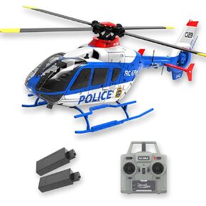 281MM EC135 C123 Remote Control Helicopter Aircraft for Adults Expert 6CH RC Heli Maintain Altitude Brushless Motor/Optical Flow Positioning/Fly Upside Down 3D Rolling (RTF 2Battery)
