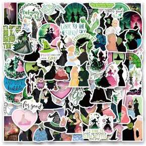 125pcs Wicked Stickers Pack, Aesthetic Vinyl Waterproof Sticker Decal for Water Bottle,Laptop,Phone,Skateboard,Scrapbooking for Kids Teens Adults for Party Supply Decor