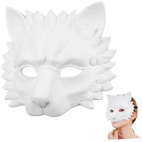 Imikeya Lion Mask 3D PU Foam Wolf Mask Animal Cosplay Mask Coverty Goalty Masquerade Assume Up Prop for Carnival Festival