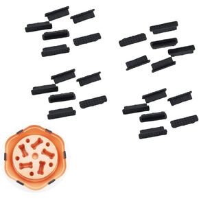 24 Pack Slow Feeder Non-Slip Feet Replacement Rubber Strip Bottom Pad Grips for Dog Bowl Turquoise Pet Cat Puppy Puzzle Slow Eating Feeders