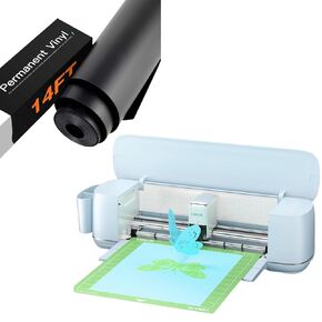 Loklik Icraft بواسطة Htvront Cutting Machine & Black Derimal Vinyl ، فينيل أسود لـ Cricut 12 × 14 قدمًا