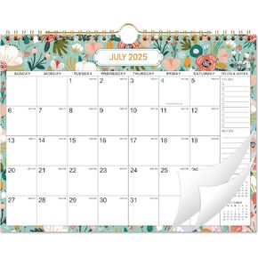 Wall Calendar 2025-2026 - 2025-2026 Calendar for Wall from Jul. 2025 - Dec. 2026, Wall Calendar 8.5 x 11 with Julian Dates, Twin-Wire Binding