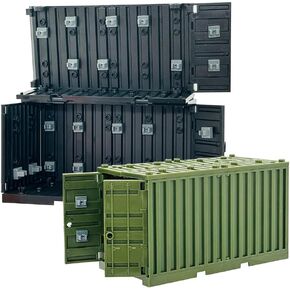Building Bricks Military Big Box Toys Shipping Container for Mini Figures,Construction Building Block Toys for 6+ Years Old Boys Gifts Compatible with Major Brands Model Assembly Kit
