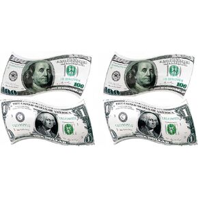 4pcs المال الدولار عملة المال بيلونات/بالونات فواتير الدولار بالونات/المال موضوع عيد ميلاد/كبير الحجم المزيف بالونات قابلة لإعادة الاستخدام/حفلة كازينو/رئيس استحمام الطفل/لاس فيغاس/التخرج