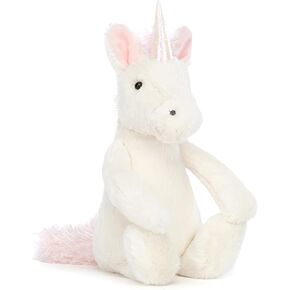 Jellycat bashful Unicorn محشو بالحيوان أفخم ، متوسطة ، 12 بوصة