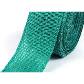 YYCRAFT Jute Wired Burlap Ribbon, 2.5" x 12 Yd, Teal