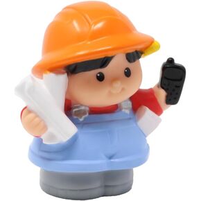 جزء بديل لـ Fisher -Price للأشخاص الصغار القابل للتحصيل البناء Crane and Quarry Building Playet C0300 - Presection Asian Asian Foreman Form
