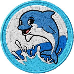 Dolphin Patch for Clothes – Embroidered Iron on Patch for Backpack Jacket - Fabric Patches for Clothes Souvenirs & Gifts for Animal Lovers ID45095