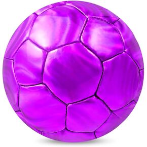Sparkling Purple Size 2 Toddler Soccer Ball Kids Soccer Ball Mini Soccer Ball Age 3-8 Indoor Soccer Ball Training Soccer Ball Small Soccer Ball for Boys Girls Gift Outdoor Sport Practice Grass Game