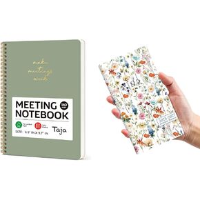 Taja Meeting Notebook لمنظمة العمل-دفتر عمل مع عناصر الإجراء و T031-25.7-27.6-Black