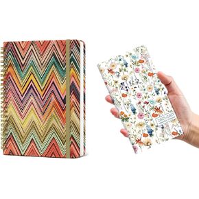 Taja Lined Spiral Journal Notebook and T031-25.7-27.6-Black