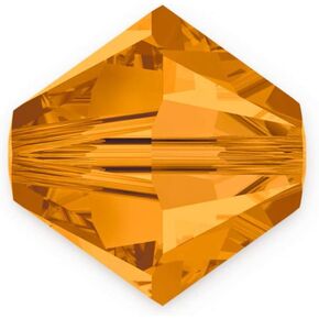 100pcs preciosa أصيلة 4 مم (0.16 بوصة) حبات بيكون صغيرة ذات جوانب بيكون فضفاضة توباز أصفر متوافق مع سواروفسكي 5301/5328 لصنع المجوهرات DIY قبل B408