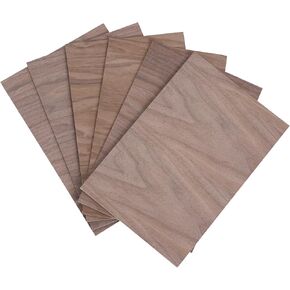 الخشب الرقائقي الجوز 6pcs 3 مم 1/8 × 12 × 8 بوصة من الخشب الرقائقي ، الخشب الرقائقي غير المكتمل للحرف اليدوية ، مشاريع DIY ، مثالية لقطع ونقش الليزر ، الرسم ، حرق الخشب وقطع CNC