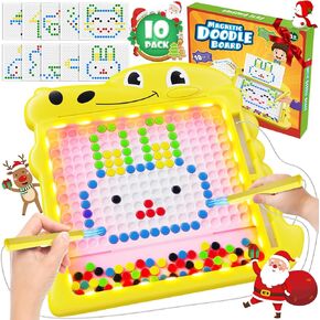 لوحة الرسم المغناطيسي Lqyoyz ، لوحة Dinosaurs Magnetic Dot مع ألعاب مغناطيسية لضوء LED.