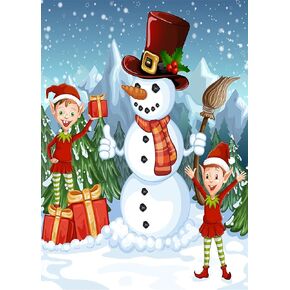 Jigsaw Puzzle 300 قطعة عيد ميلاد عيد ميلاد مضحكة الثلج مضحك و Santa's Elves Woodden Puzzle Decor