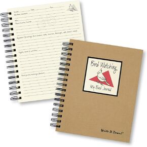 series by Journals Unlimited, Guided Journal, Bird Watching, My Bird Journal, Full-size 7.5"x 9", Kraft Hard Cover, Made in USA