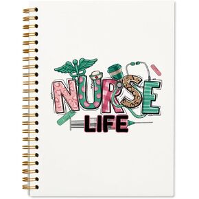 Nurse Gifts Hardcover College Spiral Notebook Journal for Work Notes, Nurse Appreciation Gifts, Nursing Student Graduation Gifts, Reading Journals for Nurse Friend 5.5x8.3 inch
