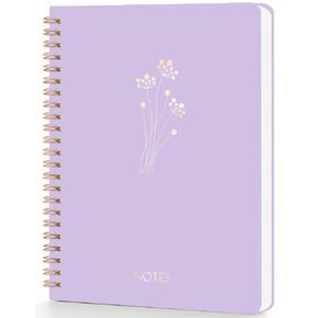 Waliwalili جمالية Notebook Notebook Journal for Women ، College Recoed Notebooks for School أو Work ، 6x8 A5 Notes Book مع 160 صفحة مبطنة وجيوب كبيرة في اليومية (Purple)