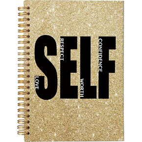 VNWEK Black Woman I Am Beautiful Powerful Inspirational Quotes Girl Spiral Notebook Journal 5.5×8.3 Inch,Lined Hardcover Spiral Notebook for Work Notes Journaling,Encouragement Gifts for Women Girls