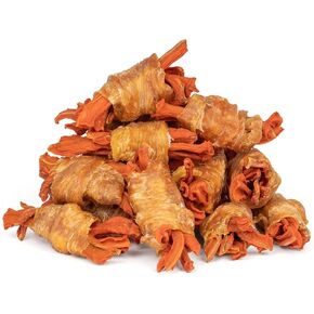 Mon2Sun Rawhide Cog Treats ، وجبات خفيفة من الدجاج ملفوفة ، ومضغ صحي وطبيعي للكلاب الصغيرة ، 10.6 أوقية (15 عدد - حزمة 1)