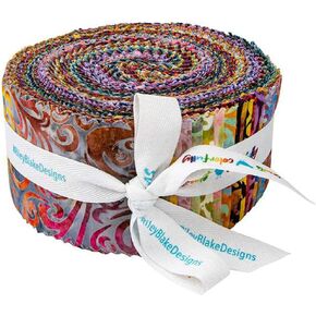 تعبيرات Batiks Twirl & Swirl elementals 40 2.5 بوصة شرائح Jelly Roll Riley Blake RP-21901-40