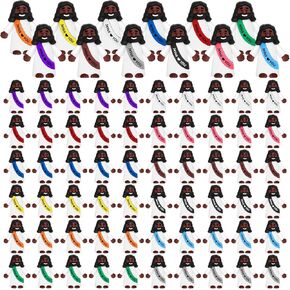 Draupnir 60pcs يسوع الصغير شخصيات عيد الفصح الأسود المصغر التماثيل يسوع بكميات كبيرة ، يسوع الديني يحبك هدية (قوس قزح ، يسوع يحبك)