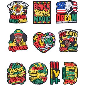 UNN Shoes Charms Black lives Matter Decoration for Kids Girls Adult Women Birthday Gifts Party Supplies…