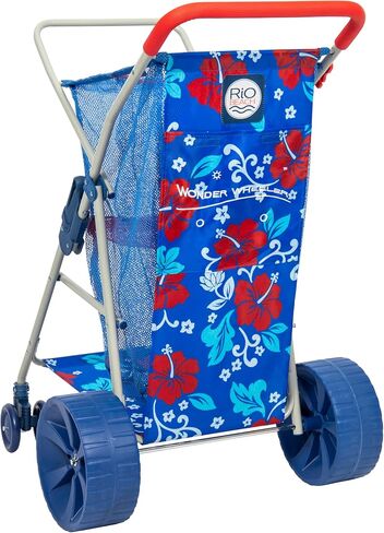 Rio Beach Wonder Wheeler II فائدة واسعة ، العربة ، وعربة قابلة للطي ، وطباعة الكركديه in Kuwait