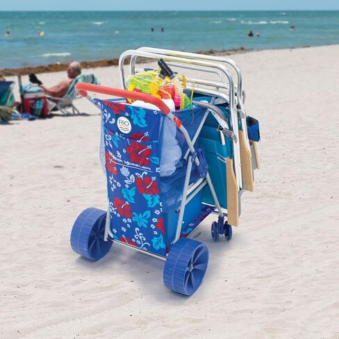 Rio Beach Wonder Wheeler II فائدة واسعة ، العربة ، وعربة قابلة للطي ، وطباعة الكركديه in Kuwait