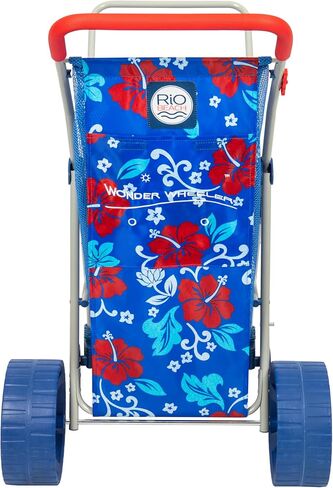 Rio Beach Wonder Wheeler II فائدة واسعة ، العربة ، وعربة قابلة للطي ، وطباعة الكركديه in Kuwait